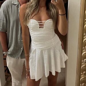 OUTCAST white lace mini dress